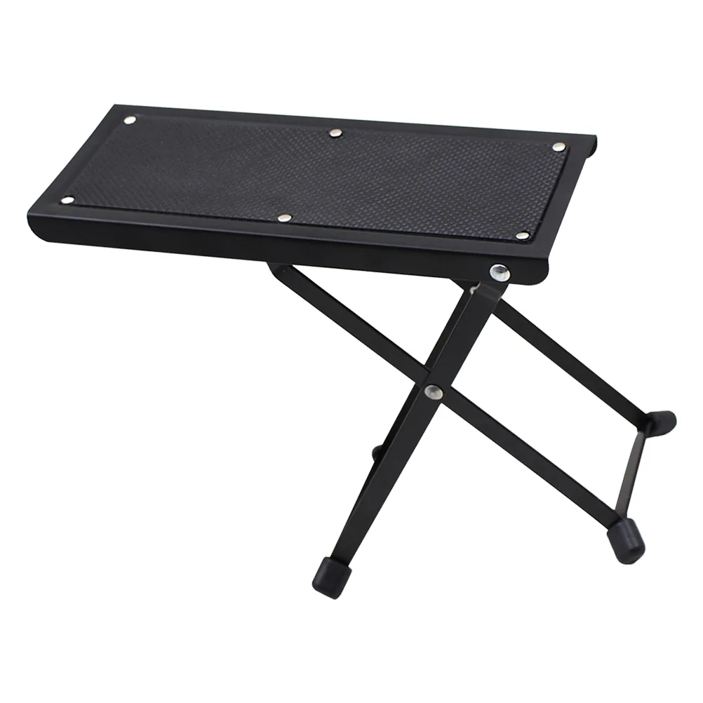 Stepping Stool Guitar Foot for Guitarists Footstool Rest Heavy Duty Foldable Black