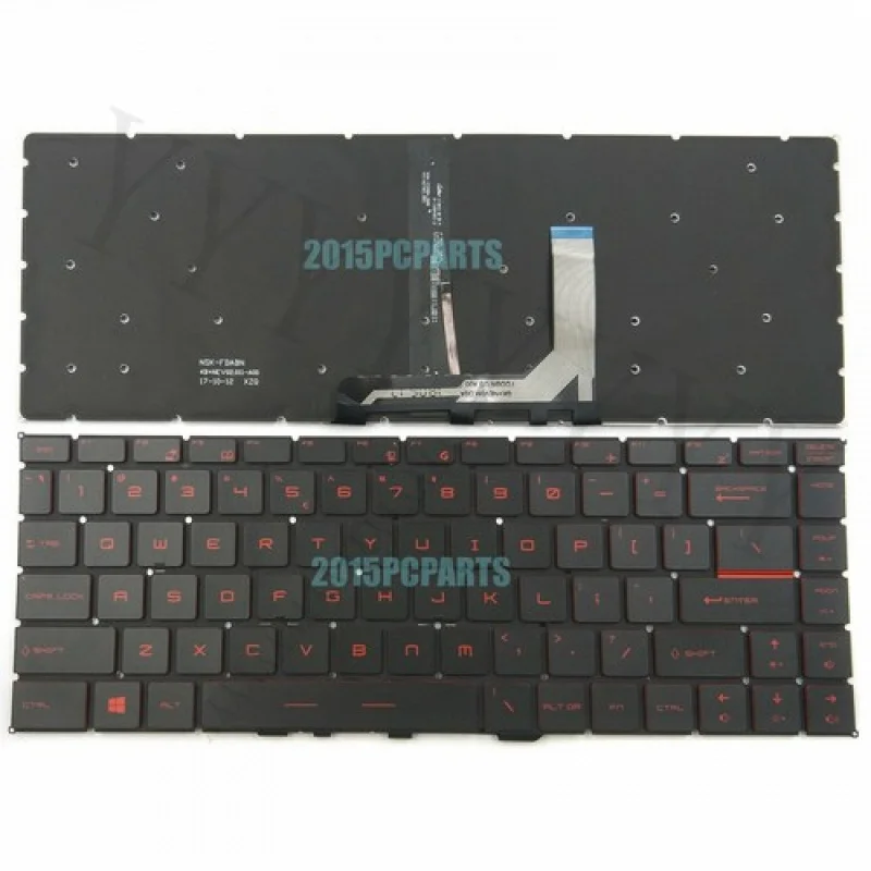 Y+NEW for MSI GS65 Stealth GS65VR MS-16Q2 Keyboard Backlit US Red Characters - view 4
