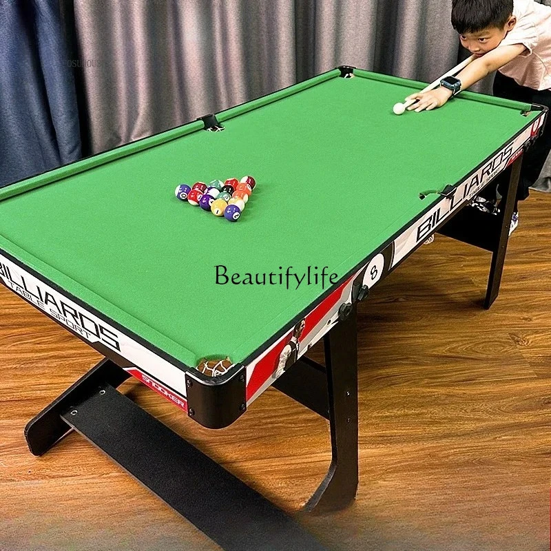 

Foldable Large Pool Table Set Home Children's Billiard Table Set Mini Small Indoor Billiard Table Set Tabletop Game for FamilyN