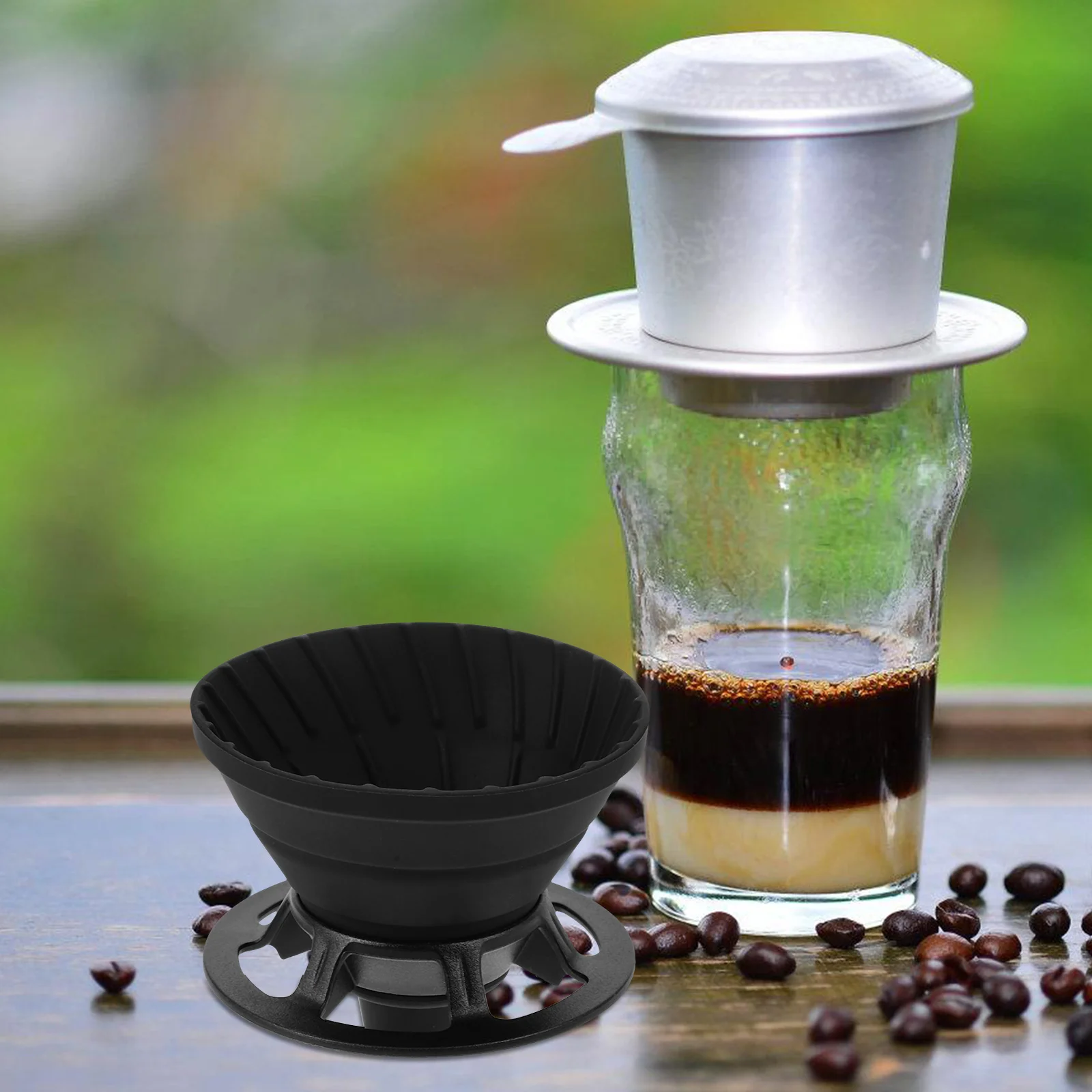 

Silicone Coffee Cup Foldable Coffee Filter Cup Dripper Maker Portable Reusable Smart Camping Kitchen Strainer