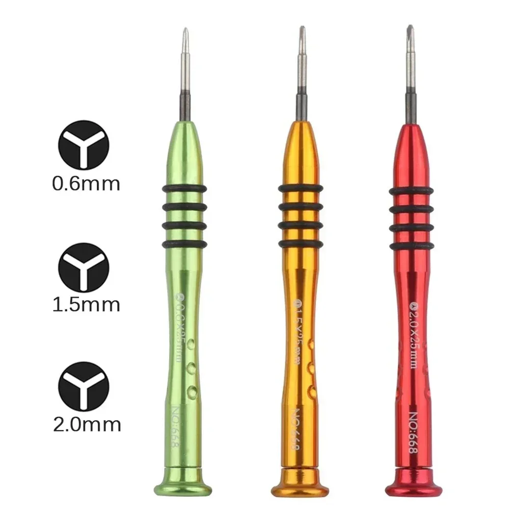 3 szt. 0,6 mm 1,5 mm 2,0 mm końcówka Y śrubokręt trójstronny do przełącznika Nintendo zegarek telefoniczny naprawa komputera precyzyjne końcówki wkrętaków
