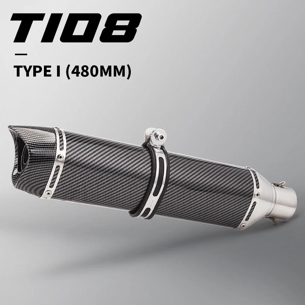

675SR race 921 NINJA500 G310RR GSX250 motorcycle system exhaust pipe T108 tail section universal exhaust pipe 51mm length 480mm