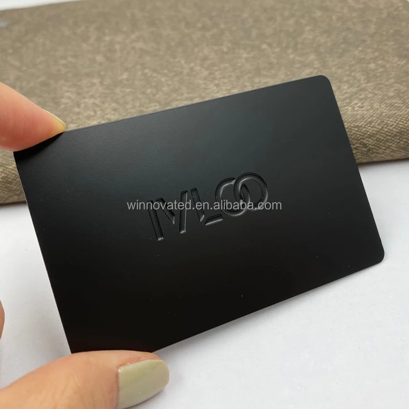 10 0.pieces.CustomLaser Cut Custom Print Stainless Steel Black Metal Business Card Personalized