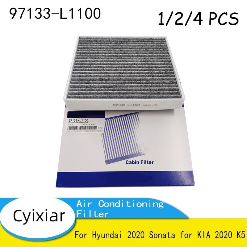 Filtro de aire de aire acondicionado de carbono 97133-L1100 97133-L1000 97133L1100 97133L1000 para Hyundai 2020 Sonata para KIA 2020 K5