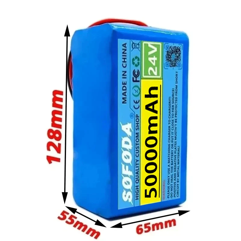 24V 50Ah 7s3p 18650 battery lithium battery 24v 50000mAh Moped electric Lithium ion Battery pack + 2A Charger