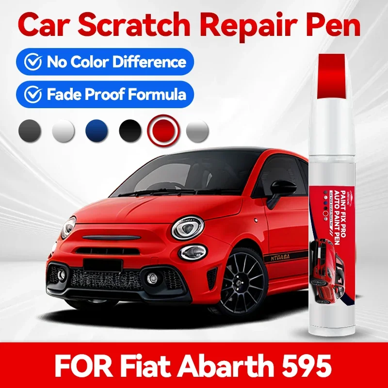

Ремонтный карандаш для краски автомобиля FIAT Abarth 595, аксессуары для устранения царапин, красный, черный, белый цвета Abarth Gara