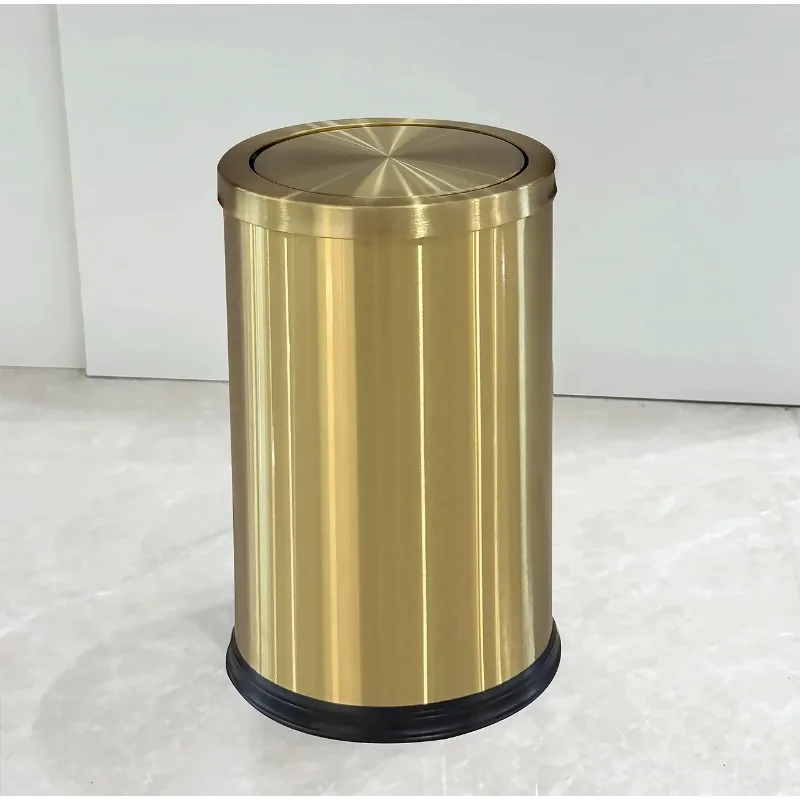

Light Luxury Gold Trash Can with Swing Lid ，gold Garbage Bin for Bathroom ，living Room, Office, Bedroom, Hotel