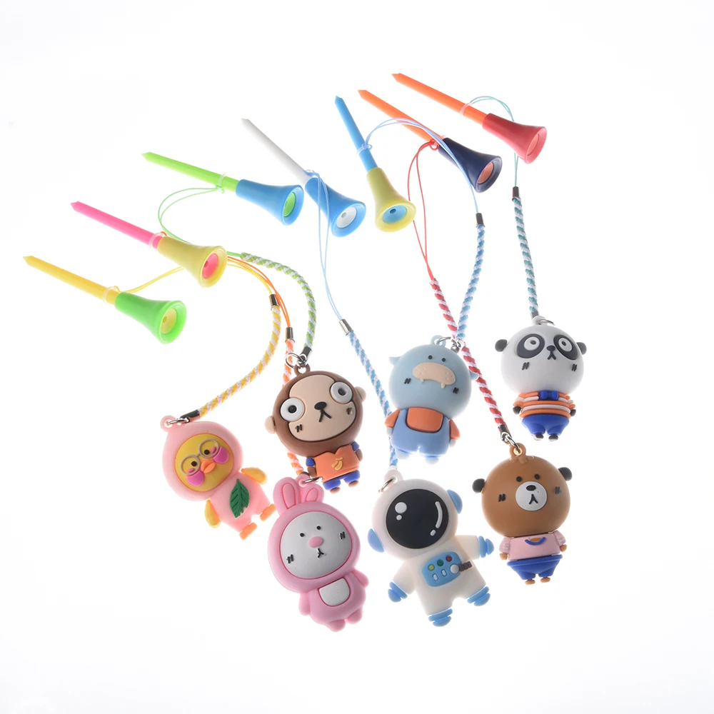 5Pcs Golf 83mm Multicolor Plastic Tee With PVC 3D Cartoon Pattern Golf Ball Holder Prevent Loss Golf Rubber Tee Golf Accessories