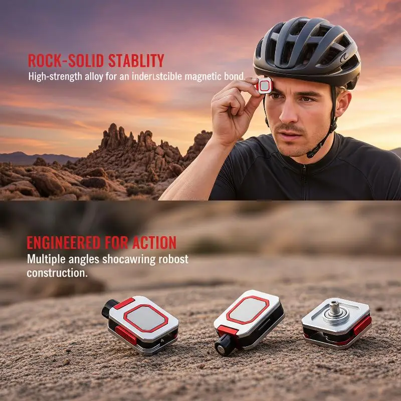 Alloy Magnetic Quick Release Mount Base Easy Attach Adapter for Insta360 AcePro2 X5 Hiking Cycling Shooting Use