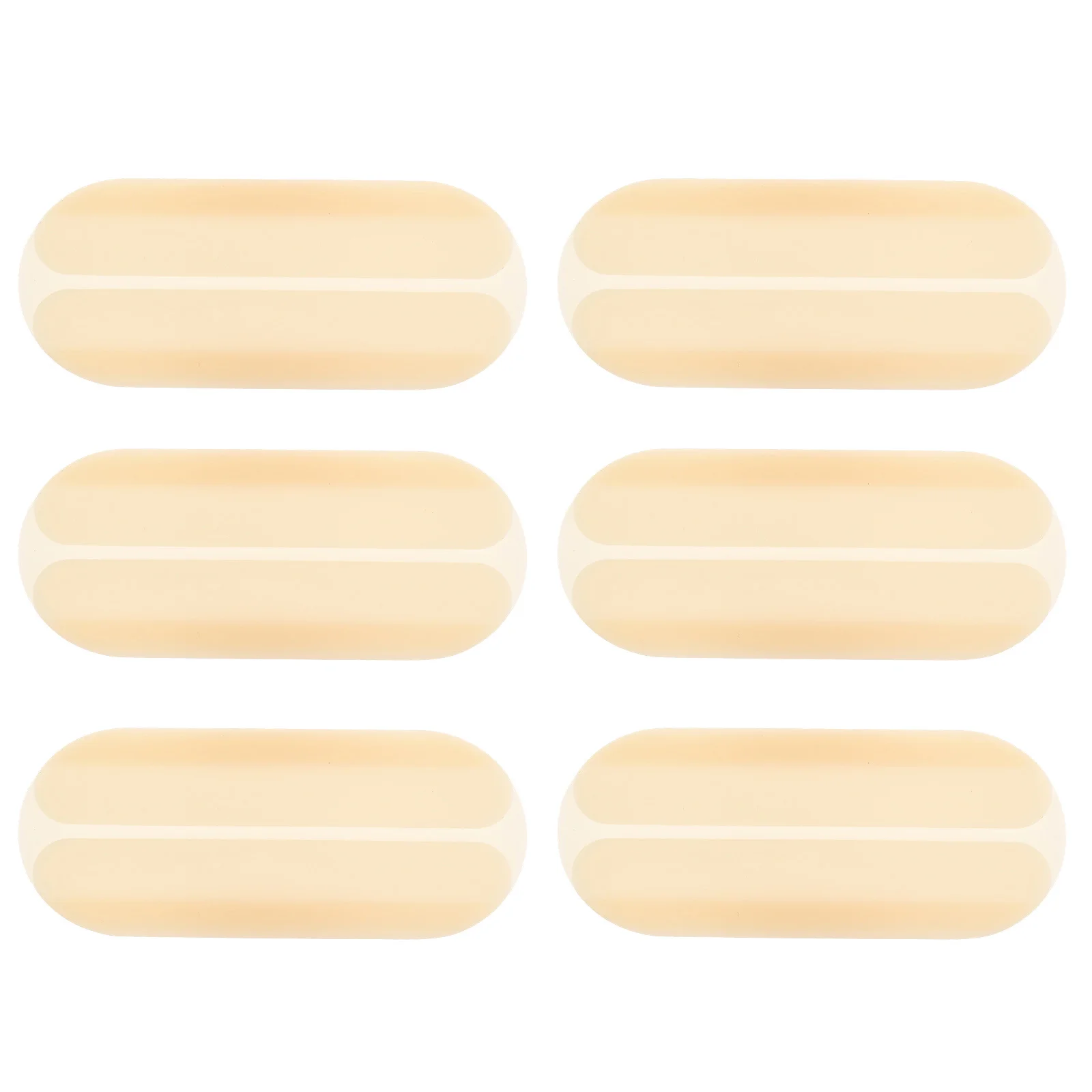 

6pcs Invisible Shoulder Pads Mini Silicone For Women Light Beige Non-Slip Stretchable Washable Reusable Pliable