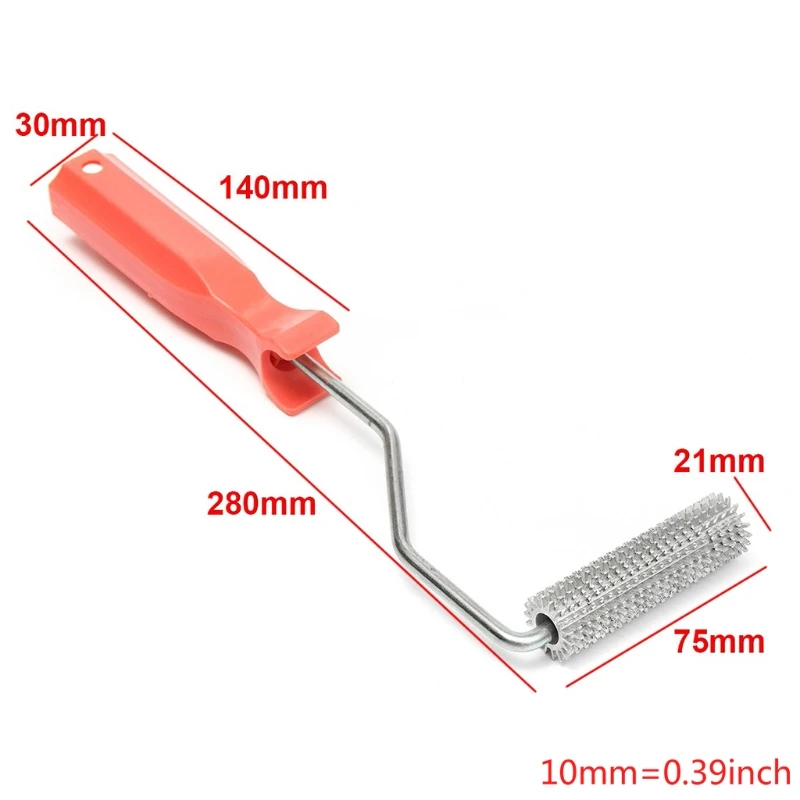 75x21mm Lamineren Bubble Roller Aluminium Glasvezel Paddle Roller Bubble Roller Tool Comfortabele handgreep nieuwe aankomst