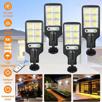 108COB Sensor Street Lamp 3 Light Modes Outdoor Waterproof Security Solar Lamps Garden Terrace Garage Door Street Lighting 72COB
