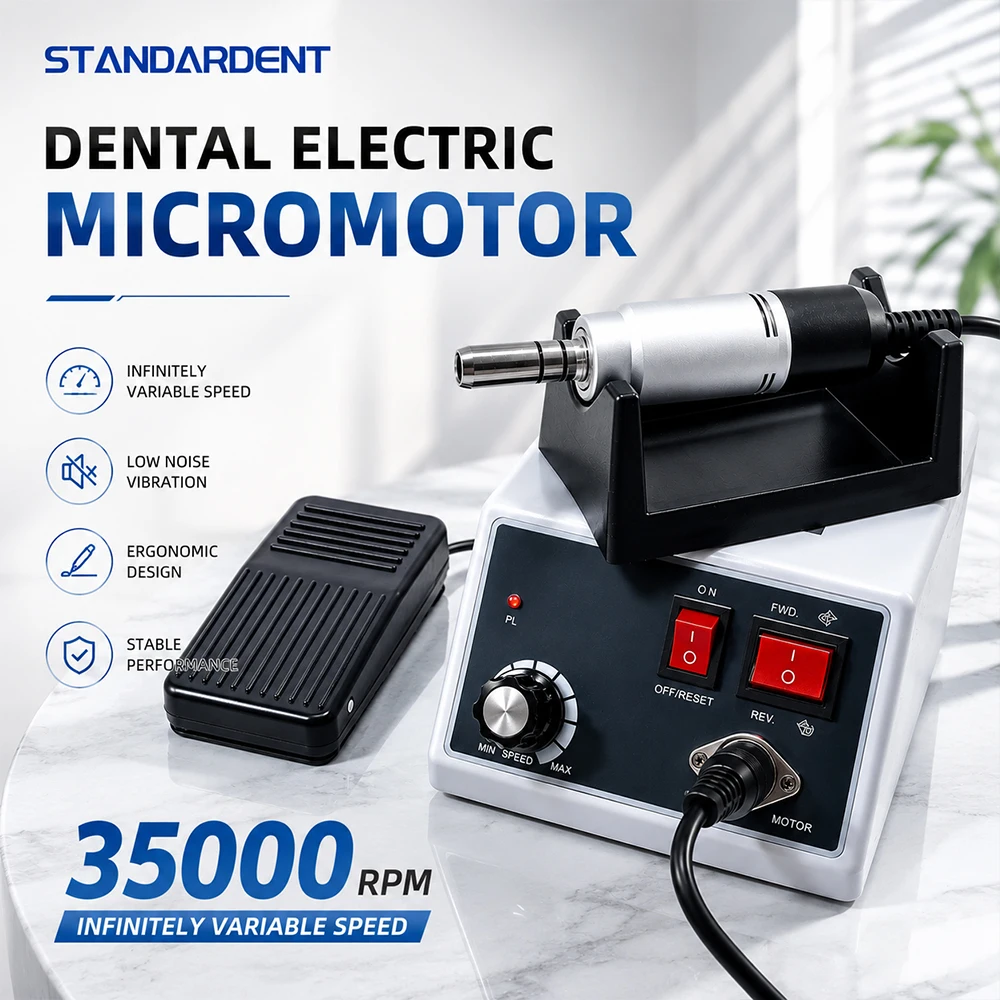 Dental Marathon Micromotor 35000RPM E TYPE 18/102/204 Handle Handpiece Polisher Grinder Dentist Lab Polishing Equipment