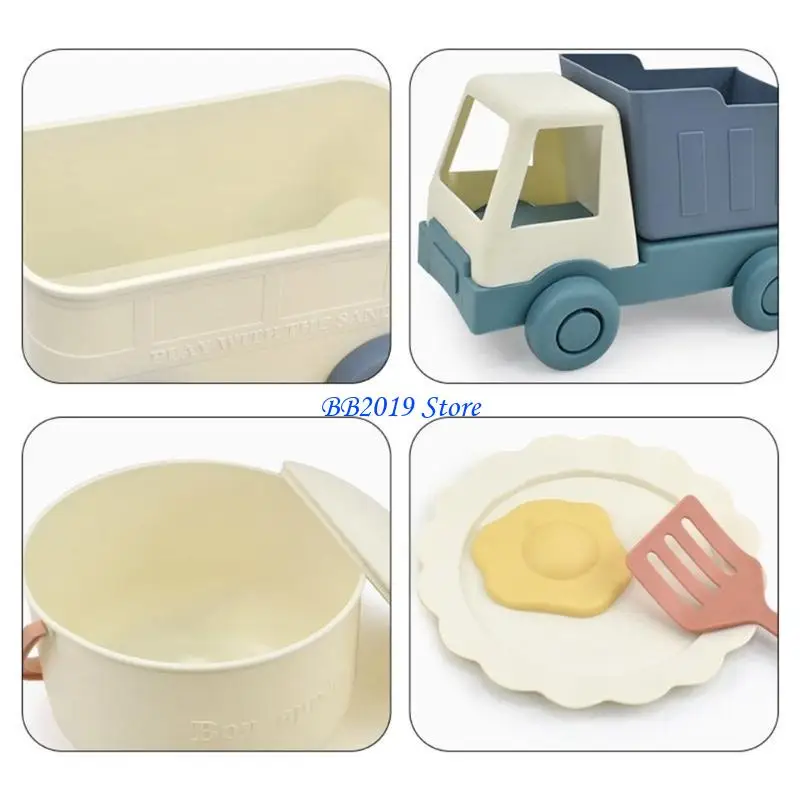 Q0kbの子供の砂と水バケツセット6/8ピース屋外の楽しい裏庭の遊び