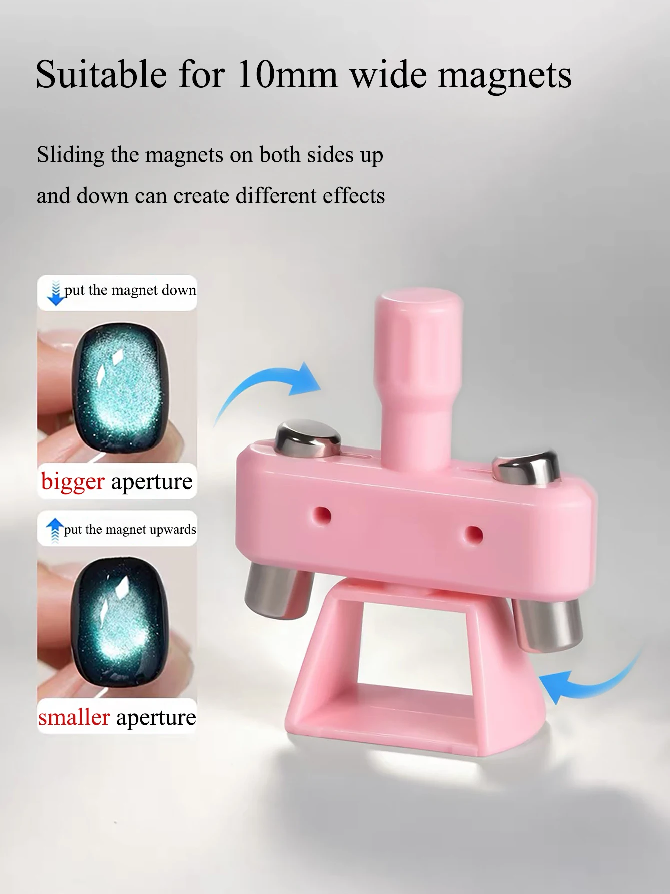1 Stück PSK Neuer Rotierender Gyroskop-Magnet Saugglasperlen Katzenauge Gel-Nagellack Spezielles Multifunktionales Anfänger-Nagelkunstwerkzeug – Detail 8