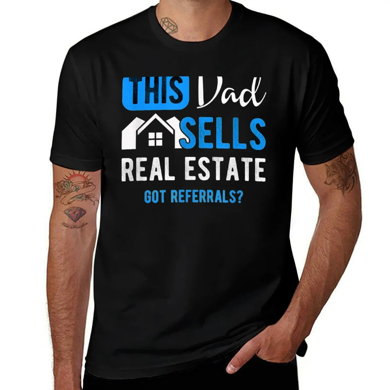 Mens Real Estate Agent Men Dad Funny Realtor Gift T-Shirt Casual Loose Daily Wear T-Shirt