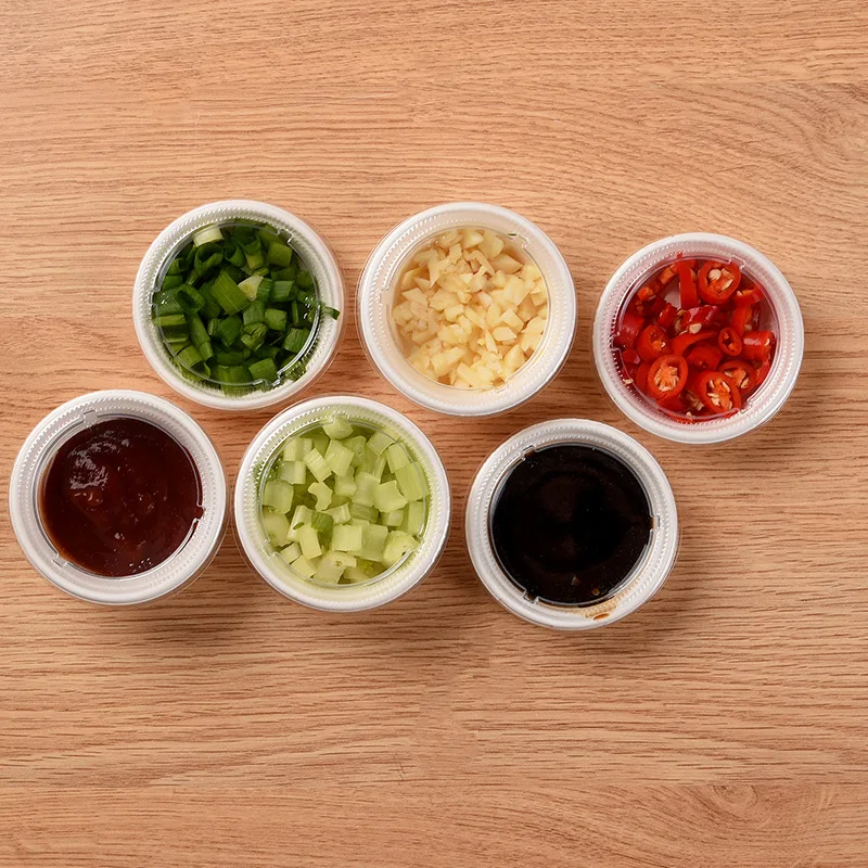 Customized. Disposable 4Oz Seasoning Cup 4Oz Pulp Tasting Cup Sauce Dish Small Cup Degradable Pulp Cup