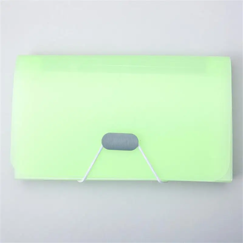 Multi-layer 13 Grids  Expanding Wallet File Folder Buckle Organ Bag Large Capacity School Office Data Storage Organizer Pouch
