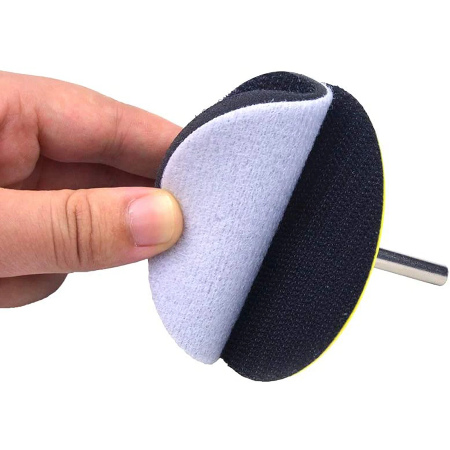 3 Gói 3 Inch 75Mm Móc Và Vòng Tấm Chà Nhám Để Chà Nhám Đĩa Với 6Mm Chuôi Khoan + Xốp Lớp Đệm Lót