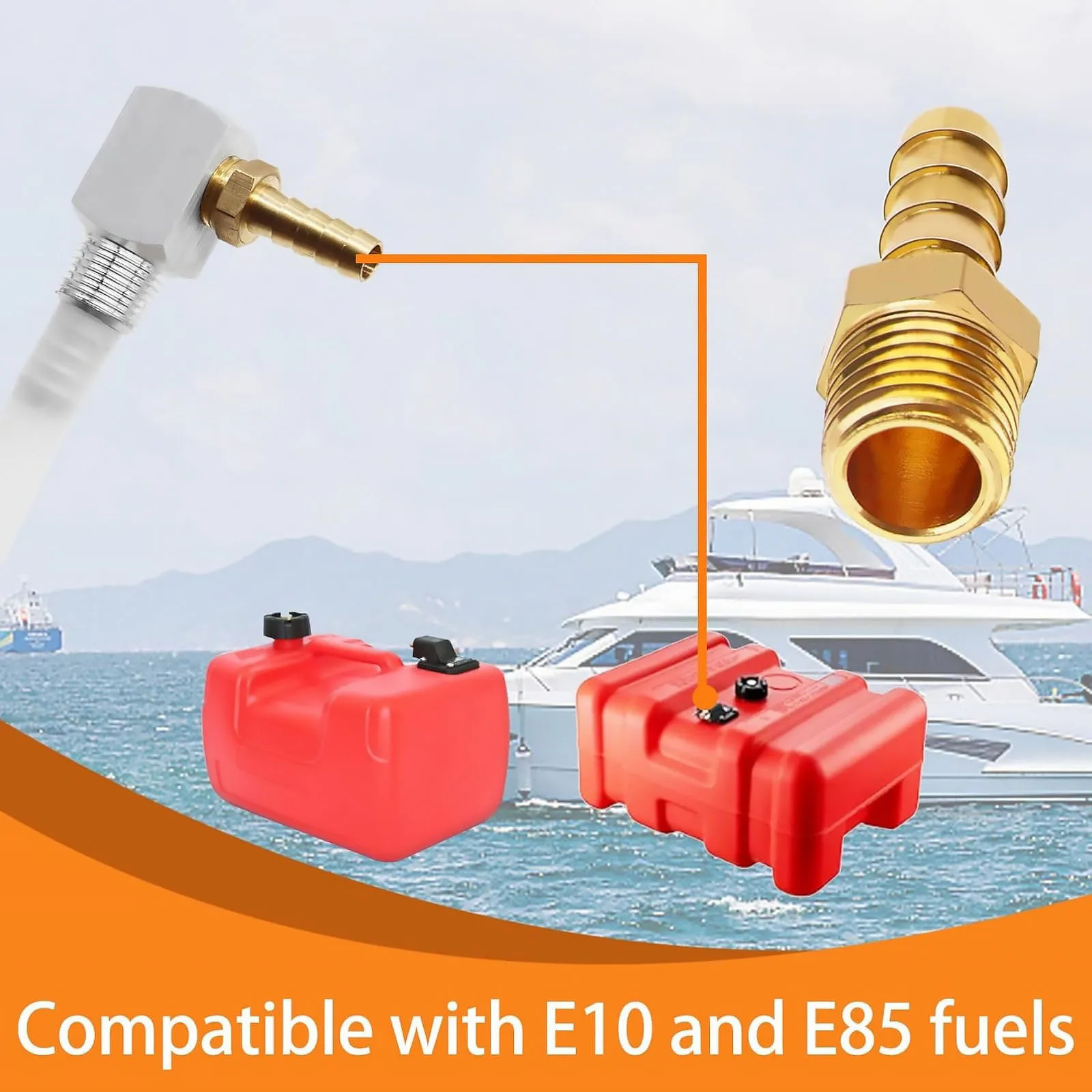 

13.4" Marine Fuel Tank Pickup Tube Replacement for 7-0948, Polyethylene E10/E85 Compatible with 3/8" NPT & 1/4" NPT Adapter