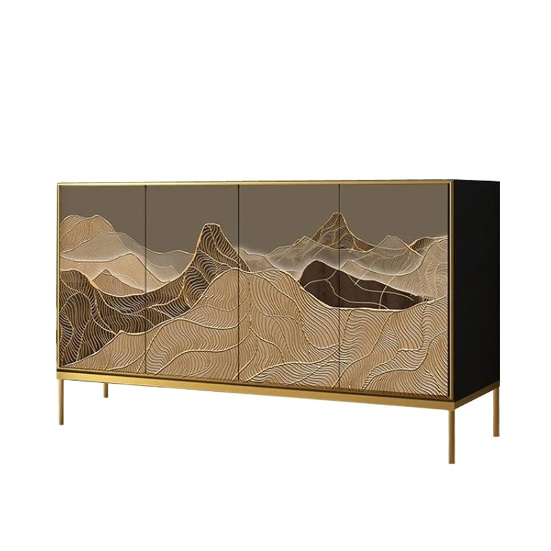 Hotel public area panel decorative cabinets, modern simple lobby display cabinets