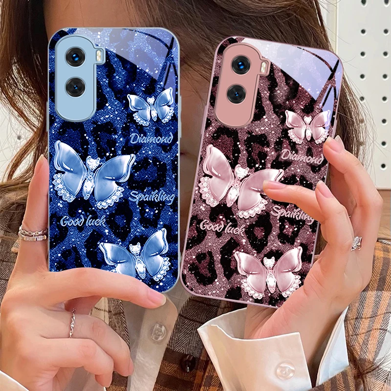 Misty Fairy Butterfly For Honor 200 90 8X 9X Pro Lite P50 P40 Nova 10 11i P60 Magic4 6 Mate 20 50 Tempered Glass Phone Case