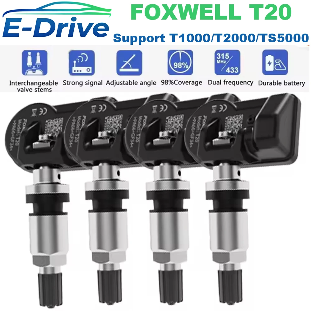 2025 Foxwell T20 Sensor Update of T10 Universal TPMS Sensor Car Tire Pressure Monitoring System Sensors T2000 T1000 TPMS Program