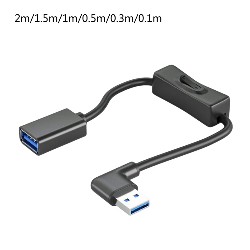 

Data Sync USB3.0 Extension Cable with Switch,USB Male to Female Extender Cord for USB Fan Driving Recorder LED Desk Lamp