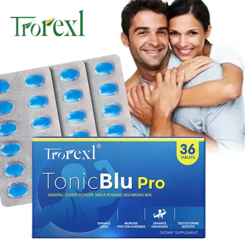 Natural Oyster & Ginseng Blue Pills Male Enhancing Supplement Support Energy & Stamina 36-360 Tablets