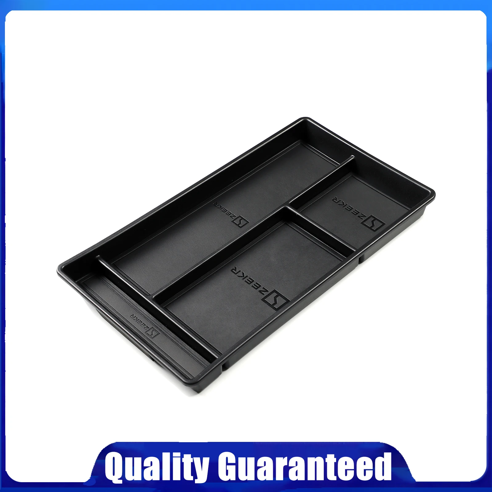 Car Center Console Storage Box Central Lower Layer Tray Organizer Container Tidying Accessories For ZEEKR 001 2023 2024 Black