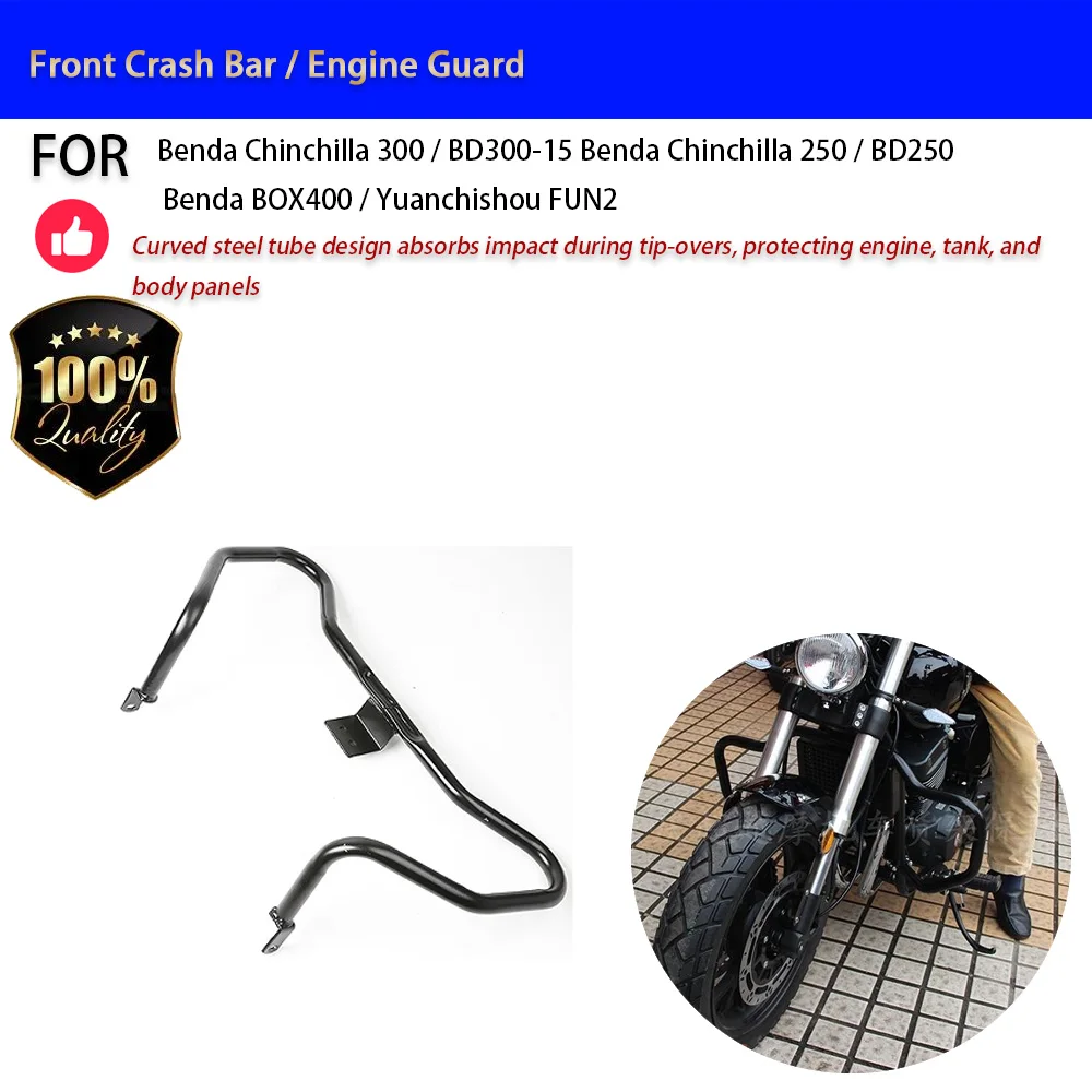 For Benda Chinchilla 300 BD250 BOX400 Front Crash Bar Engine Guard No-Drill Accesorios Moto Accessori Moto