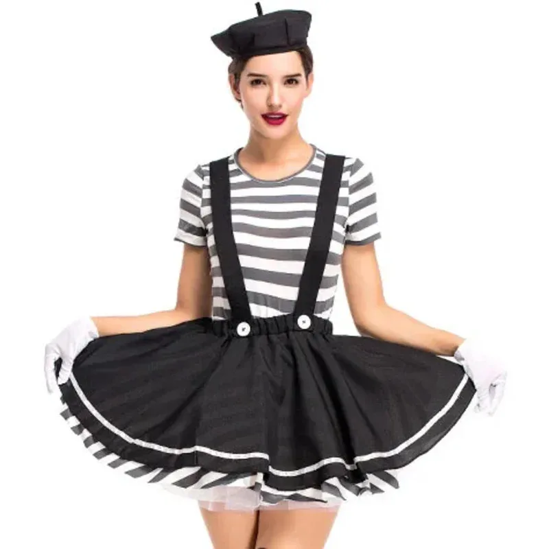 NewAdult يفتن مايمي تأثيري المرأة مثير مضحك السيرك ملابس مهرج لجميع القديسين زي حفلة تنكرية مع s IN3 #5