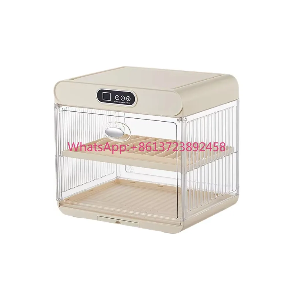 Desktop disinfection cup storage cabinet Tea set disinfection storage box Tea cup classification storage drying rack