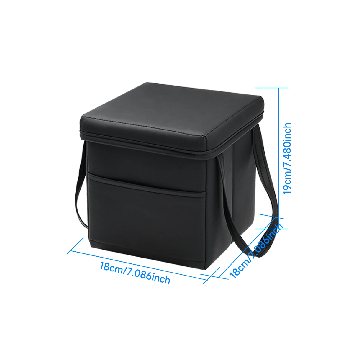 حامل حقيبة يد سيارة قابل للطي ، صندوق تخزين PU ، أدوات شحن ، أداة ترتيب العبوة ، منظم صندوق السيارة ، يمكن استخدامه ككرسي