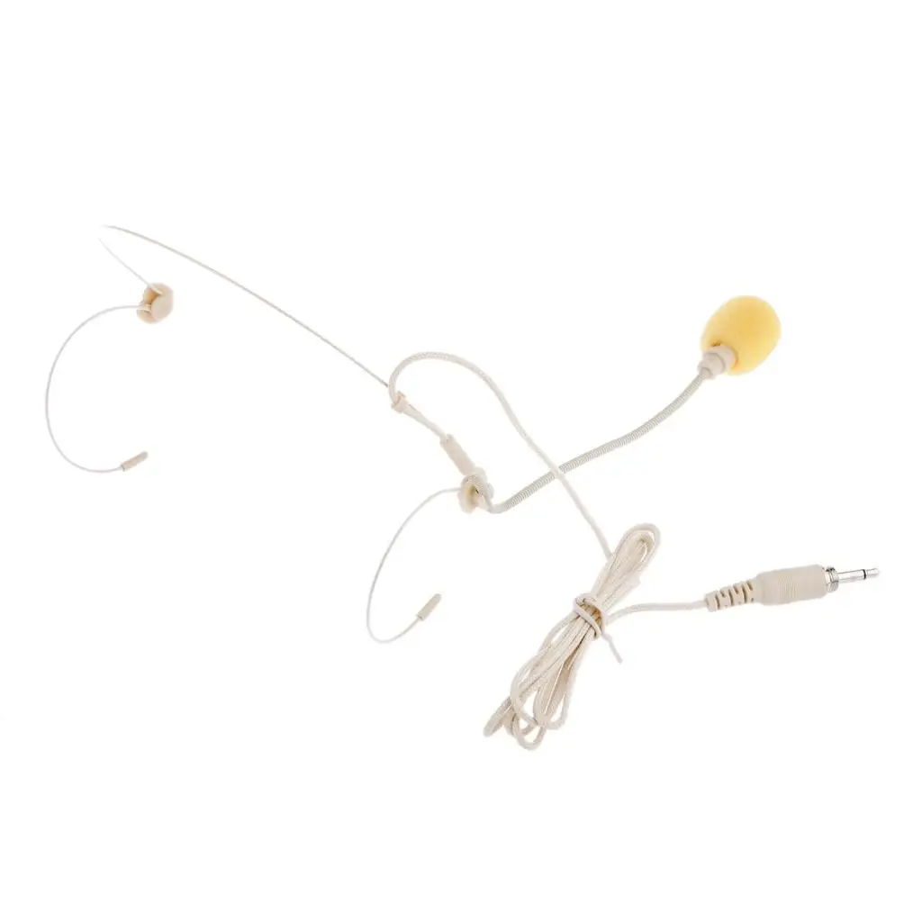 Microphone sans fil à bandeau avec double crochet d'oreille, type condensateur, pour la performance vocale et l'entraînement physique