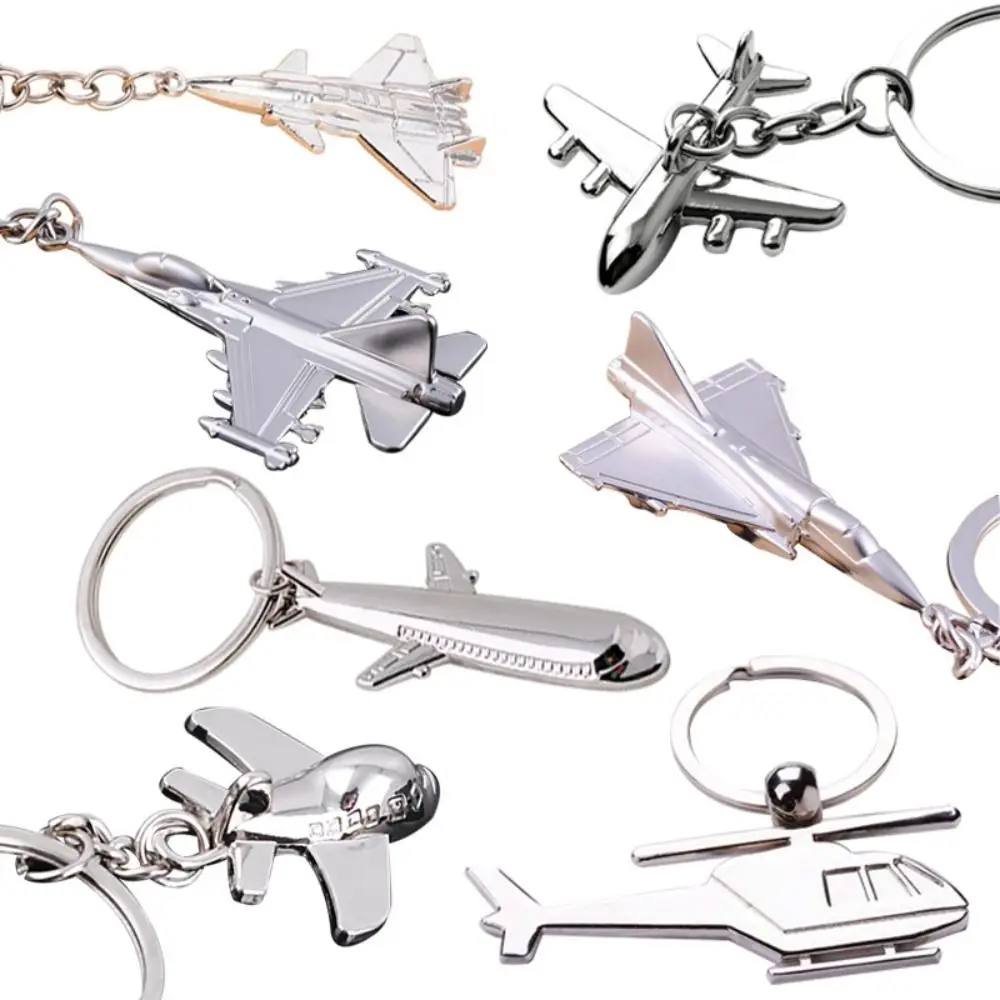 Keychains Gift 3D Aircraft Key Chain Metal Fighter Jet Plane Car Key Ring Creative Cool Battleplane Keyring Men