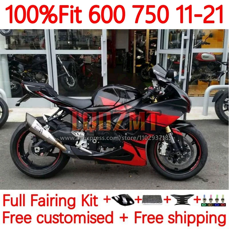 Injection For SUZUKI GSXR 600 750 CC red glossy K11 GSXR600 11 12 13 14 15 16 GSXR750 2017 2018 2019 2020 2021 Fairing 98No.74