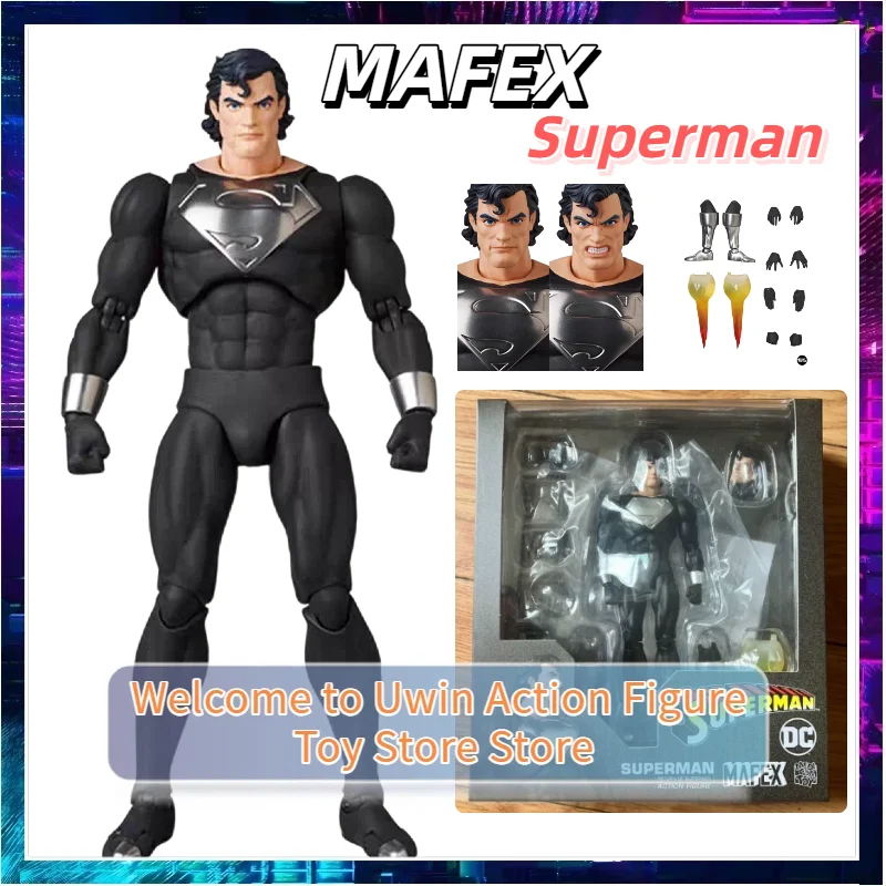 

[Fast Shipping] Medicom Toy Mafex 150 Black Superman Long Hair Edition Superman Returns Superman Death Action Figure Model Toys