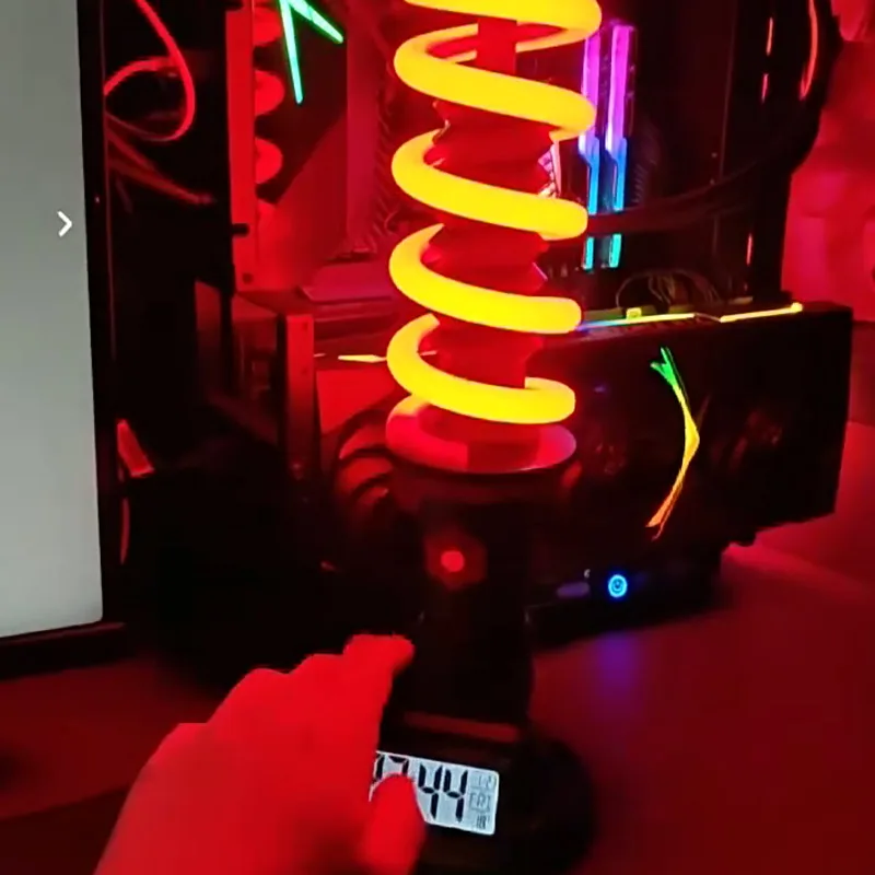 3D Printed Industrial Coilover Suspension Night Light Touch Activated LED Ambient Lamp For Car Tuning Fans Game Room Decor Gift