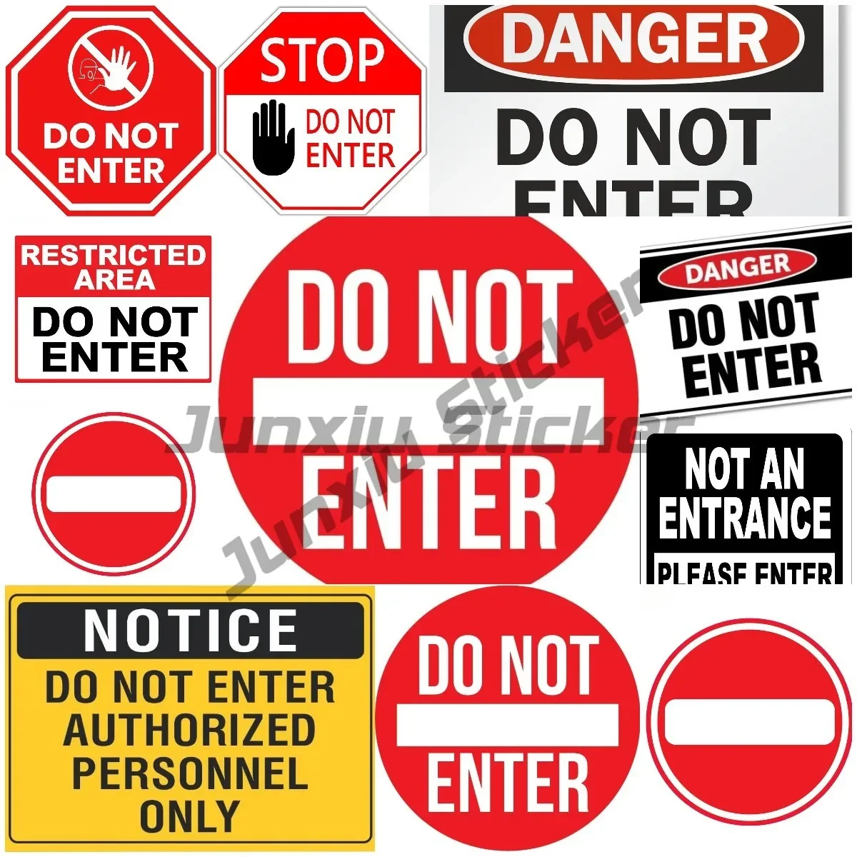 

Danger Warning Do Not Enter No Stupid People Caution Decal PVC Car Sticker Self-Adhesive Car Waterproof Sticker