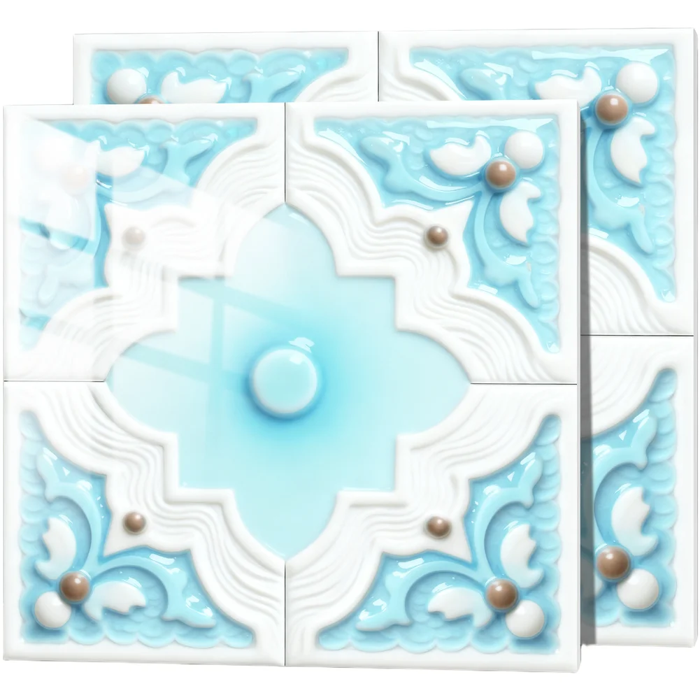 Green Marble Design Wall Decals Nordic Retro PVC Foam Tiles 15x15cm Self Sticking Removable Interior Decoration
