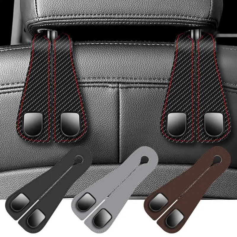 Car Seat Back Double Hook Car Interior Car Accessories Bag Hook Holder   Multifunctional Hanging Purse Clothes storage hook