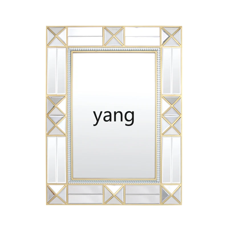 

LH neoclassical three-dimensional entrance decorative mirror creative art dressing mirror bathroom mirror