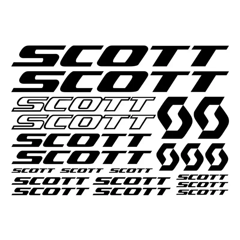 Scott bicycle frame, bicycle stickers, car decoration accessories, 32cm x 22cm, 21 pieces. SCOTT