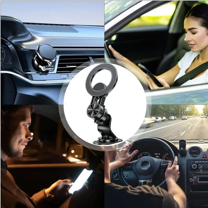 Magnetic Phone Holder For Car Anti-Shake Auto Mobile Phone Bracket Holder Anti-Vibration Car Navigation Holder For Trucks Small