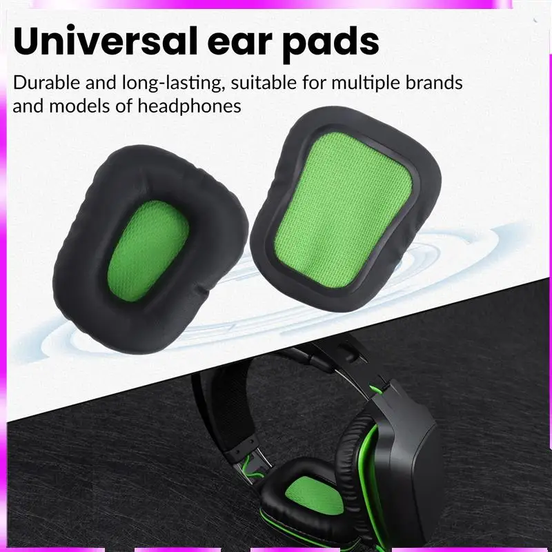 N98R زوج من سماعات الرأس البديلة وسادات الأذن وسائد الأذن لسماعات الموسيقى Razer Electra Gaming PC #5