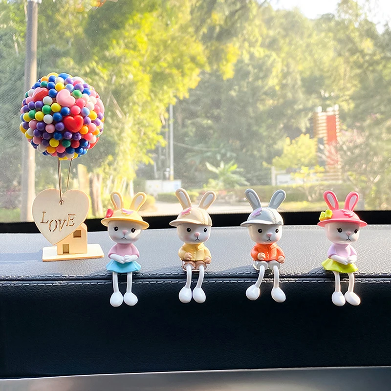 Best Sellers  Doll Little Hanging Feet Rabbit Car Interior Decoration Cute Creative Gift Tabletop Ornament Car Accessxt1497-LJX