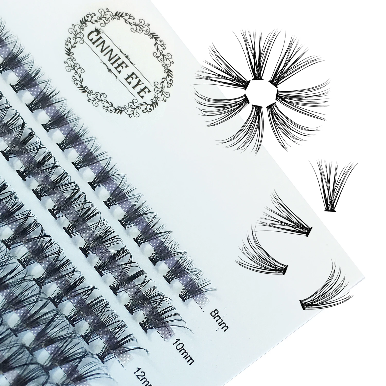 60/100 Bundles Eyelash Extensions  Individual Cluster Lashes Bunches Premade Russian Volume Fans 20/30D Logo design DIY Makeup