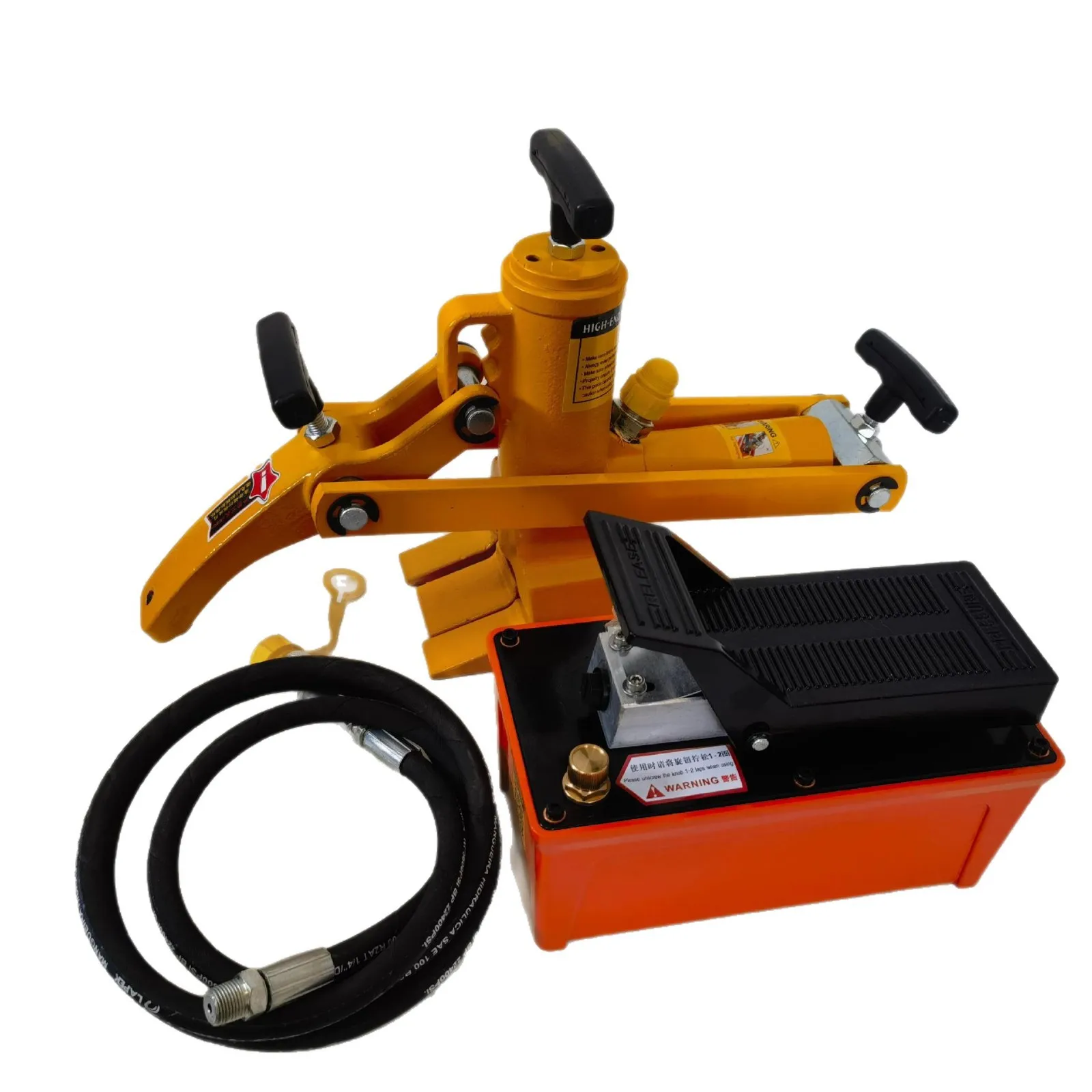 Hydraulic tire stripper, vehicle removal tool