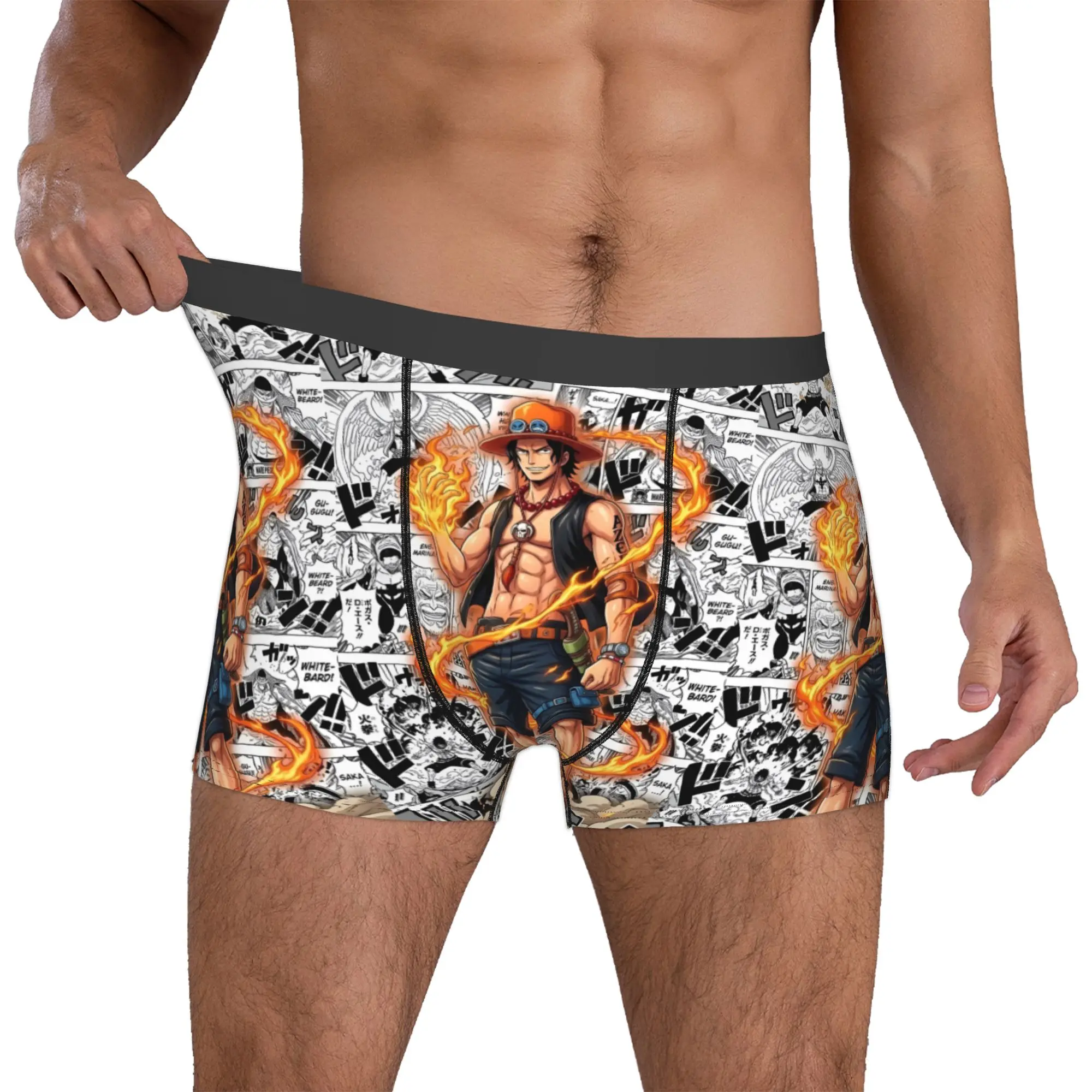 

Customized Cool Ace Cartoons Hot Mangas Boxers Shorts Panties Male Underpants Breathable Briefs Underwear